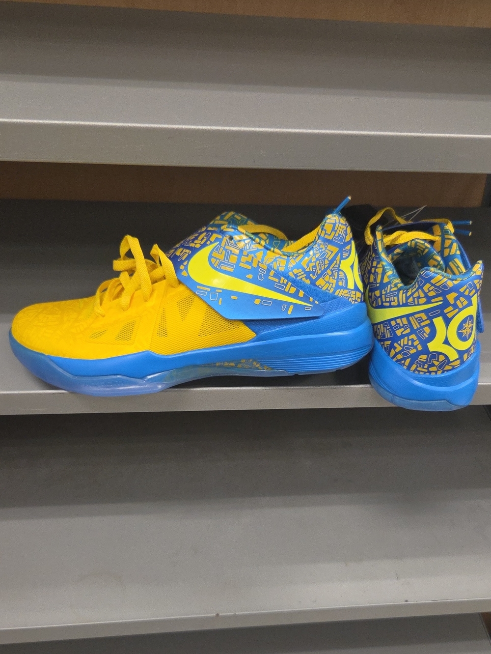 Nike Kids Yellow & Blue KD Basketball Sneakers